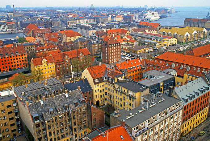 DENMARK, Copenhagen, city view, from top of Our Saviour's Church, DEN134JPL A 458 deep