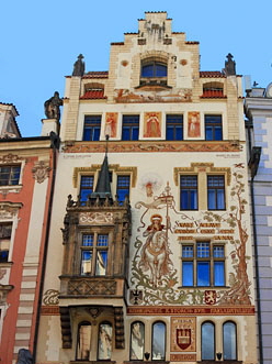 Czech Rep, PRAGUE, Old Town Square, House of The Stork, CZ1126JPL A 400 deep