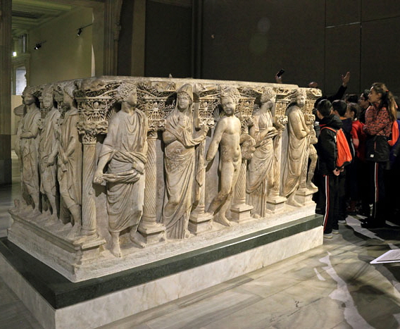 TURKEY, Istanbul, Archaeological Museums, marble sarcophagus, TUR1489PL 4000 700
