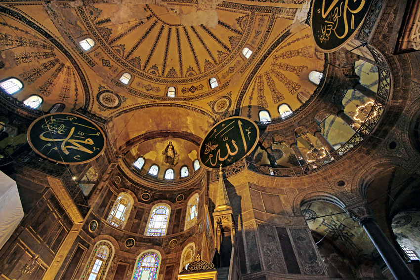 TURKEY, Istanbul, Hagia Sophia (Ayasofya mosque) basilica, interior, TUR855JPL A 850