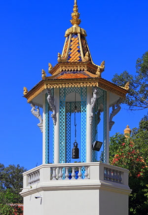CAMBODIA, Phnom Penh, Royal Palace, complex buildings, Bell Tower, CAM165JPL A 300