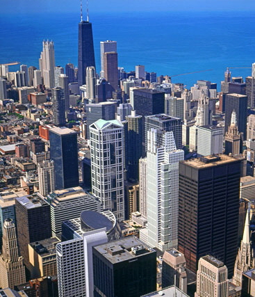 CHICAGO, city view, from Willis Tower, CHI749JPL A 484 deep