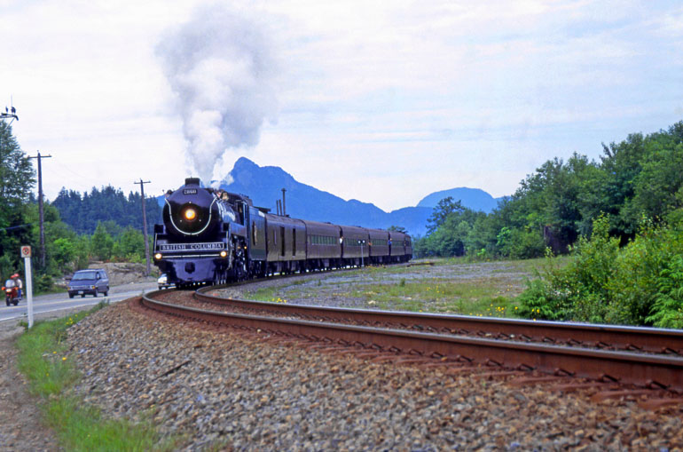 CANADA, British Columbia, VANCOUVER, Royal Hudson steam train, on route to Squamish, VAN722JPL A 770