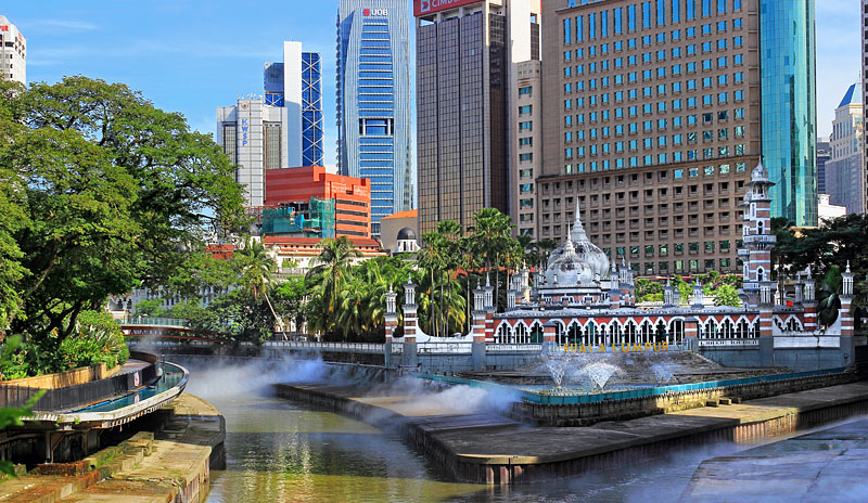 Malaysia, KUALA LUMPUR, Masjid Jamek Mosque, Klang and Gombak rivers, MSA1019JPL 800