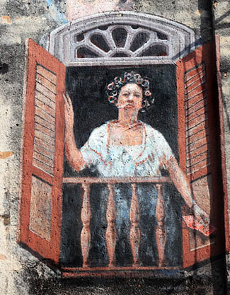 Malaysia, KUALA LUMPUR, Street Art, Petaling St, Kwai Chai Hong alleyway, murals, MSA1233JPL 325