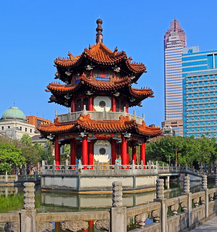 Taiwan, TAIPEI, 228 Peace Park, Cui Heng Chamber pagoda, TAW576JPL A 467 deep