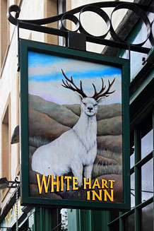 SCOTLAND, Edinburgh, Grassmarket, The White Hart Inn pub sign, SCO1010JPL 218