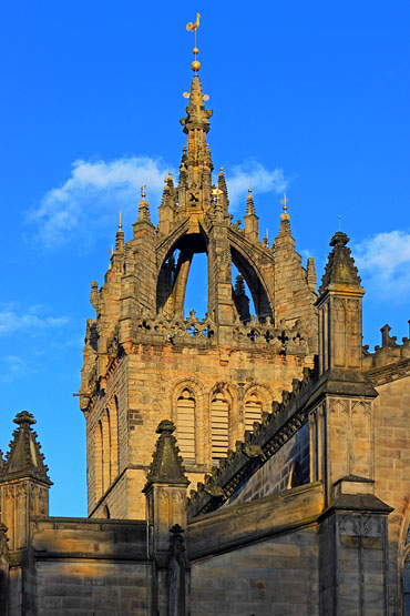 SCOTLAND, Edinburgh, St Giles Cathedral, evening light, SCO916JPL 370