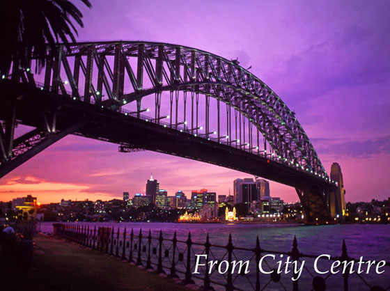 AUSTRALIA, New South Wales, SYDNEY, Harbour Bridge, at dusk, AUS169JPL  560