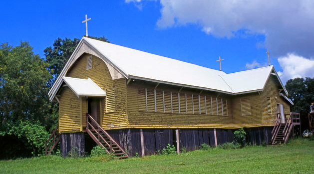 AUSTRALIA, Northern Territory, Darwin, TIWI ISLANDS (Bathurst), catholic church, AUS298JPL A 513 deep