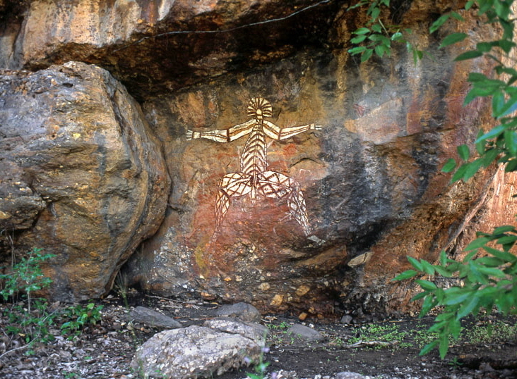 AUSTRALIA, Northern Territory, Kakadu National Park, Nourlangie Rock, Aboriginal Rock Art, AUS323JPL A 750