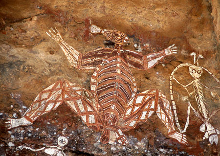 AUSTRALIA, Northern Territory, Kakadu National Park, Nourlangie Rock, Aboriginal Rock Art, AUS574JPL A 450