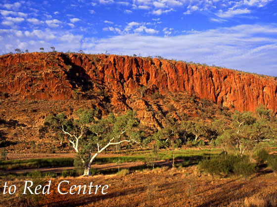 AUSTRALIA, Northern Territory, West MacDonnell Nat Park, GLEN HELEN GORGE (65 metre high rock face), AUS275JPL A  560