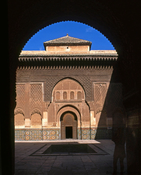MOROCCO, Marrakesh, Ben Youssef Merdersa (16th cent Koranic school), MOR348JPL A 750 deep
