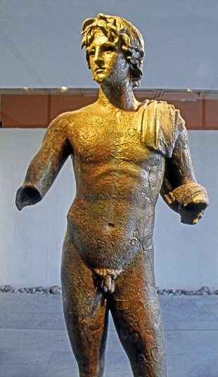 CAP D'AGDE, Archaeology Museum, Ephebe bronze figure, FRA589JPLA  360 wide