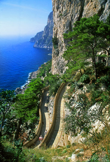 ITALY, Campania, Amalfi Coast, CAPRI, rugged Limestone coast and walking paths, ITL1111JPL 370