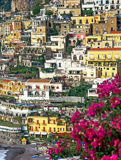 ITALY, Campania, Amalfi Coast, POSITANO, cliffside village houses, ITL923JPL 397