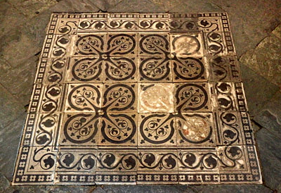 FRANCE, Normandy, MONT SAINT-MICHEL, Abbey, interior, floor mosaics, FRA2826JPL A 400