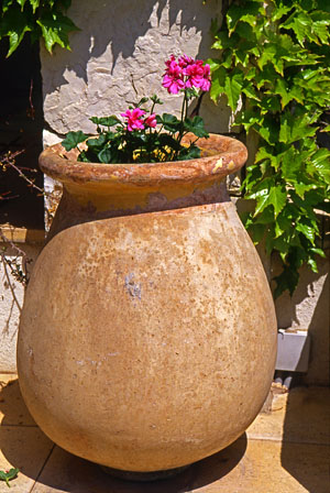SETE, large storage jar with flowers, FRA516JPLA    300 wide