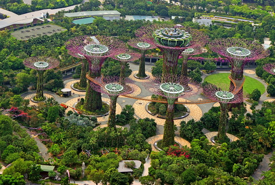 SINGAPORE, Gardens by the Bay, view from Marina Bay Sands SkyPark, SIN1269JPL A 560