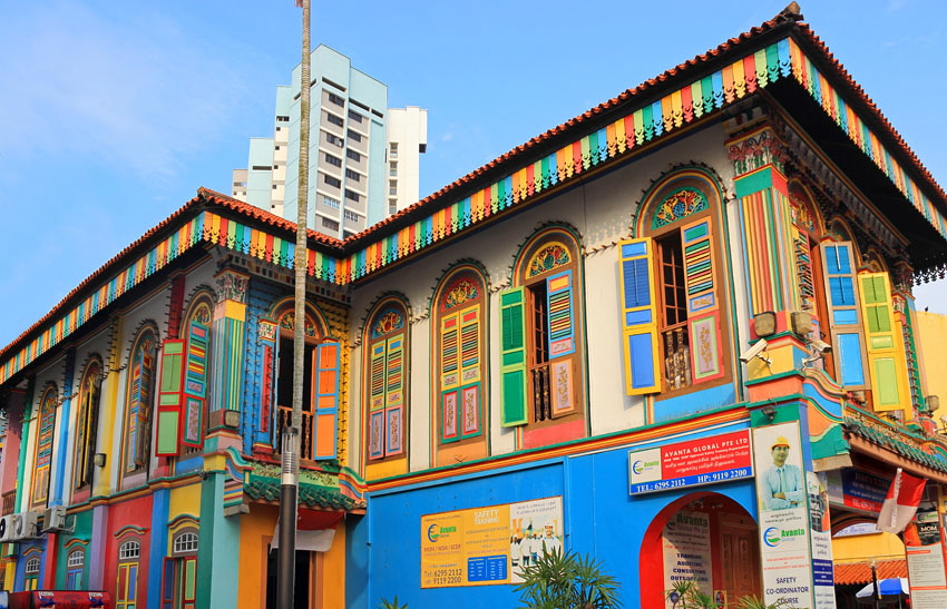 SINGAPORE, Little India, colourful buldings, house of Tan Teng Niah, SIN1181JPL A 850