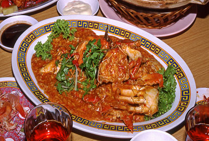 SINGAPORE, seafood restaurant dishes, SIN1625JPL A recomposed 281 deep