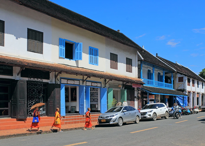 LAOS, Luang Prabang, Sakkaline Road, Colonial architecture, LAO731JPL 718