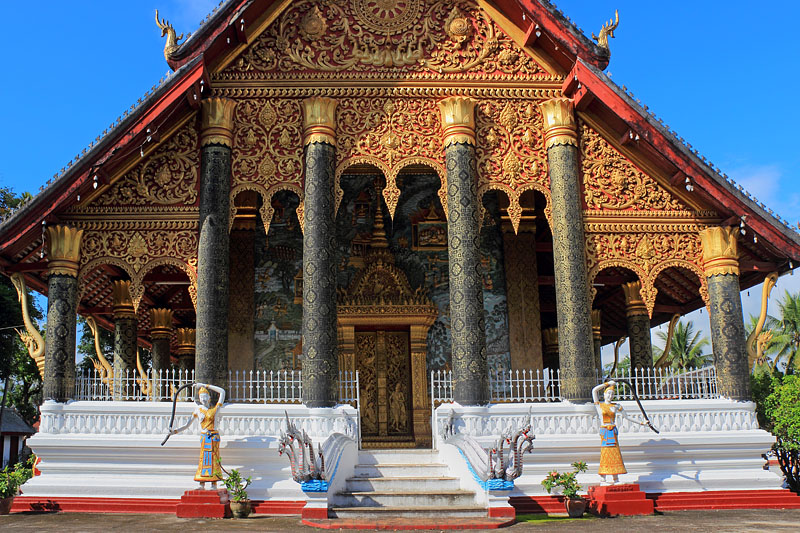 LAOS, Luang Prabang, Wat Hosian Voravihane, temple building 2, LAO469JPL 800