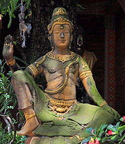 Northern Thailand, CHIANG MAI, Wat Lok Moli, deity statue, THA5037JPL  250