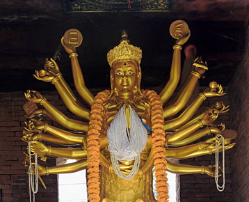 Northern Thailand, CHIANG MAI, Wat Lok Moli, deity statue, THA5039JPL 290 eep