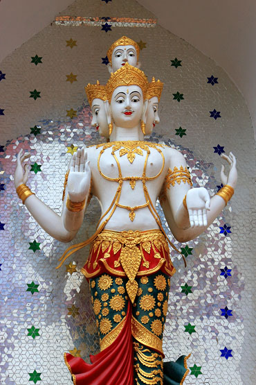 Northern Thailand, CHIANG MAI, Wat Saen Muang Ma Luang, Brahma deity, THA5203JPL  370
