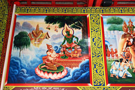 Northern Thailand, CHIANG MAI, Wat Sai Moon Muang, Ordination Hall paintings, THA5004JPL 4000 274