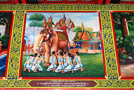 Northern Thailand, CHIANG MAI, Wat Sai Moon Muang, Ordination Hall paintings, THA5005JPL 274