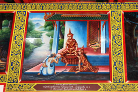 Northern Thailand, CHIANG MAI, Wat Sai Moon Muang, Ordination Hall paintings, THA5006JPL 274