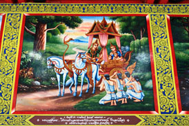 Northern Thailand, CHIANG MAI, Wat Sai Moon Muang, Ordination Hall paintings, THA5008JPL 4000 274