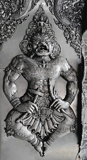 Northern Thailand, CHIANG MAI, Wat Sri Suphan, ubisot relief carvings, THA5627JPL M A 290