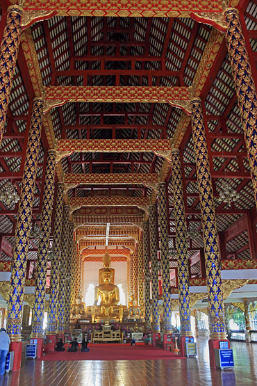 Northern Thailand, CHIANG MAI, Wat Suan Dok, viharn (assembly hall) interior, THA5082JPL  370