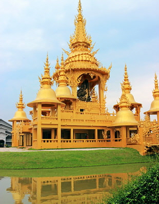 Northern Thailand, CHIANG RAI, Wat Rong Khun (White Temple), Golden Temple, THA4950JPL  310
