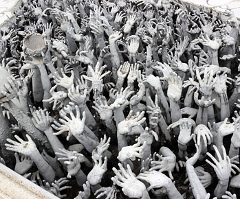 Northern Thailand, CHIANG RAI, Wat Rong Khun (White Temple), THA4941JPL  300 deep