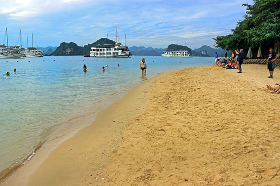 VIETNAM, Halong Bay, Ti Top Island, sandy beach, VT1777JPL A 560