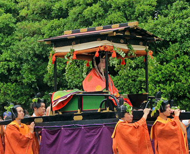Japan, KYOTO, Aoi Matsuri Festival procession, Saio-Dai in a palanquin, 15 May 2024, JPN826JPL 320 deep
