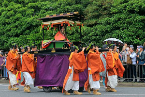 Japan, KYOTO, Aoi Matsuri Festival procession, Saio-Dai in a palanquin, 15 May 2024, JPN827JPL 300