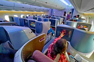 7 Singapore Airlines, A350 Business Classl flight, Bangkok to Singapore, 300