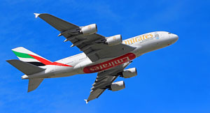 Emirates Airlines, Airbus A380 aircraft, UK32101JPL A 300