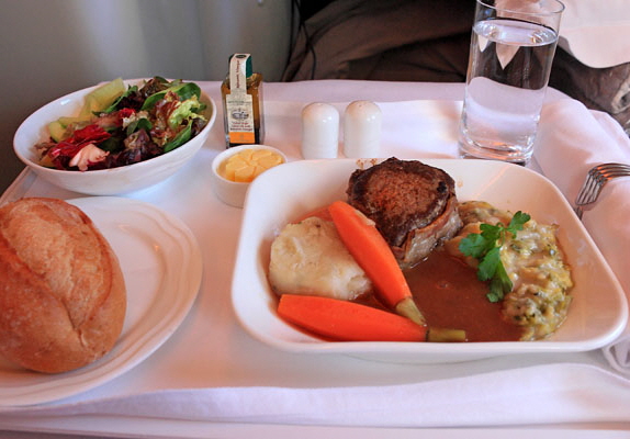 Emirates, A380, Business Class dining, lunch, Dubai to London, 600