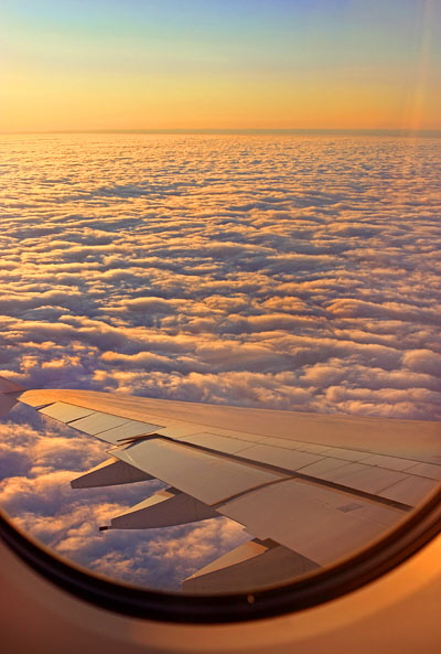 Emirates, Airbus A380, Business Class, view over Europe, Dubai to London (coming from Singapore), A 600 deep