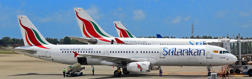 Sri Lanka, Bandaranaike International Airport, airside, aircrafts A 900