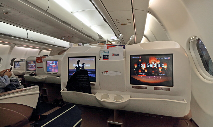 Turkish Airlines, Airbus A330, Business Class cabin, Hanoi to Istanbul, A 850