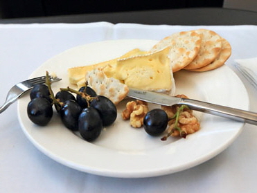 Cheese and biscuits from the desert trolley 420