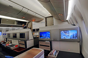 Turkish Airlines, Boeing 777, Business Class cabin, Istanbul to London 300